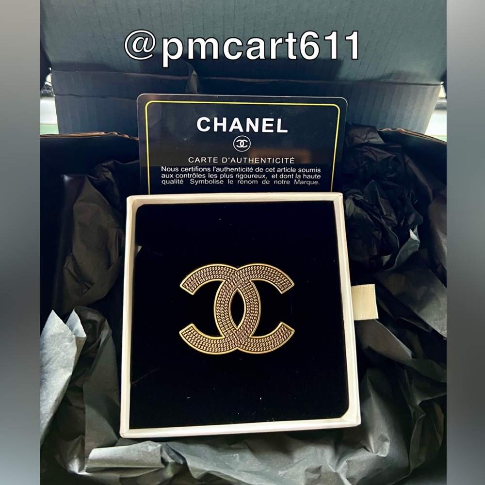 Vintage Gold Tone Chanel Brooch